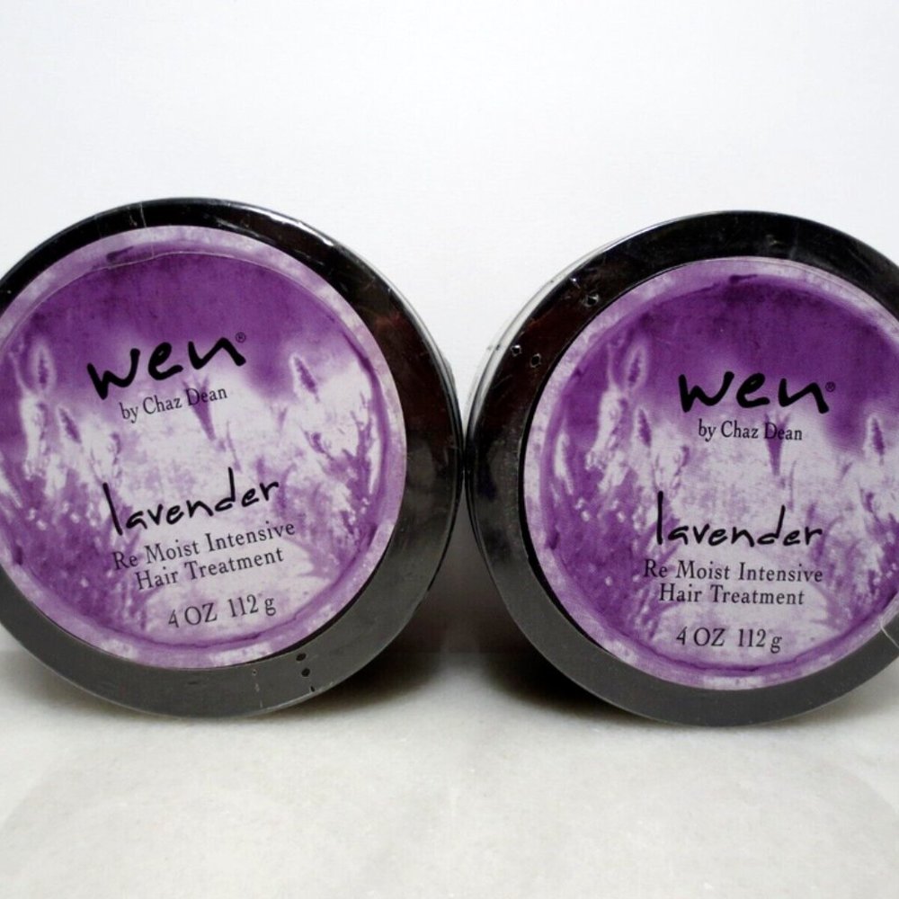 WEN BY CHAZ DEAN LAVENDER RE MOIST INTENSIVE HAIR TREATMENT 4 OZ 2 PC LOT